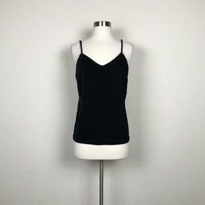 NWT Lavender Field Black Velvet Top Polka dot Sz L